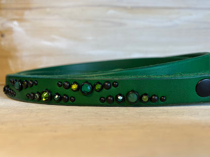 Matching Leather Leash 3/4": Emerald City