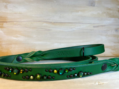 Matching Leather Leash 3/4": Emerald City